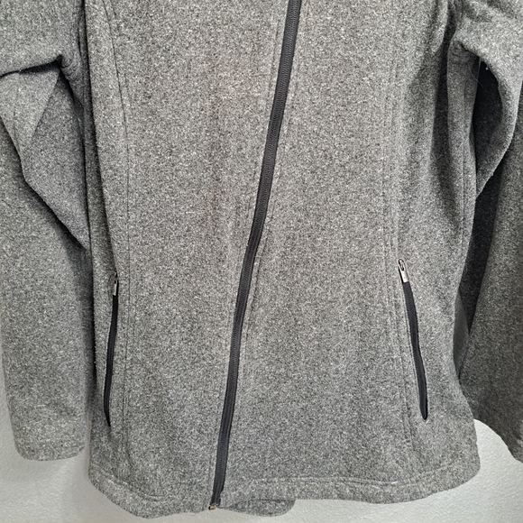 Columbia Grey Heather Assymetrical Zip Up Hoodie Size L - Picture 8 of 10